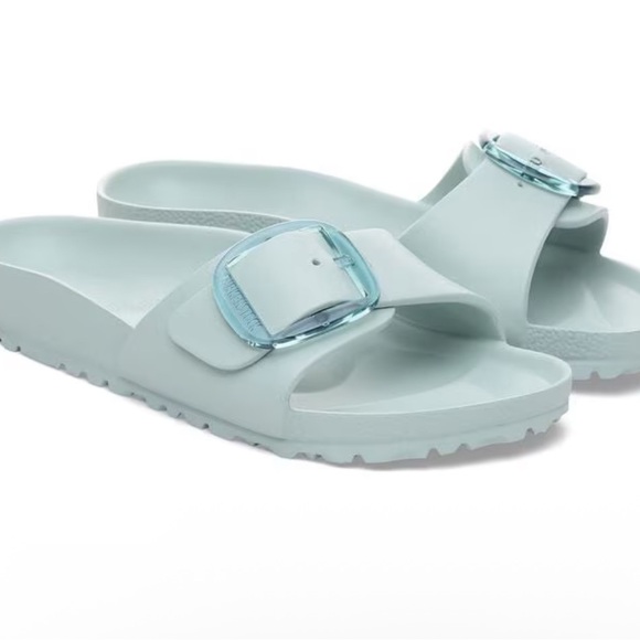 Birkenstock Shoes - BIRKENSTOCK MADRID BIG BUCKLE EVA SURF GREEN Blue Slides Women EU 38/US 7 Narrow